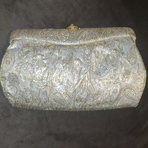 Vintage metalic gold clutch purse